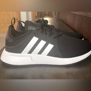 Kids size 4.5 / Womens size 6 Black and white X-PLR Addidas